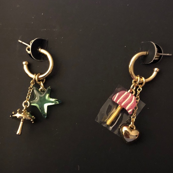 Coach x Observed By Us Mismatch Star & Mushroom Huggie Hoop Earrings NWT & Box - Picture 11 of 15